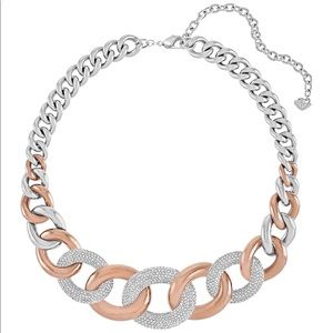 Bound Pave Swarovski Crystal Chunky Chain Necklace